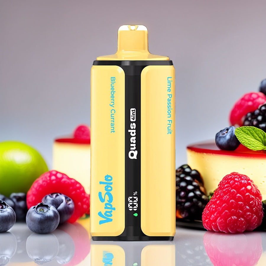 VapSolo Quads 80000 – Blueberry Currant & Cheese Cake & Blackberry Red Raspberry & Lime Passion Fruit 5%