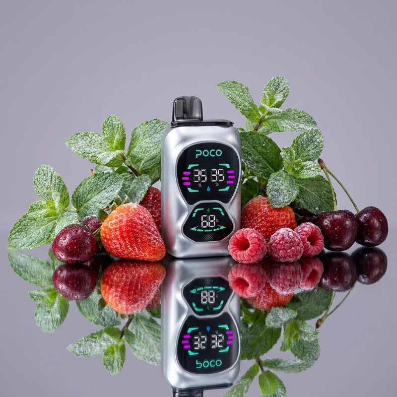 Poco Double 26000 - Cool Mint & Strawberry Raspberry Cherry lce 5%