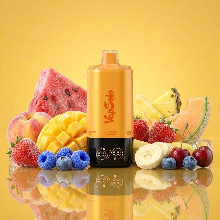 VapSolo 180K 6in1 Sixer – Blue Razz Lemonade & Cherry Berry & Strawberry Banana & Triple Melon & Peach Mango Pineapple & Watermelon Ice 5%