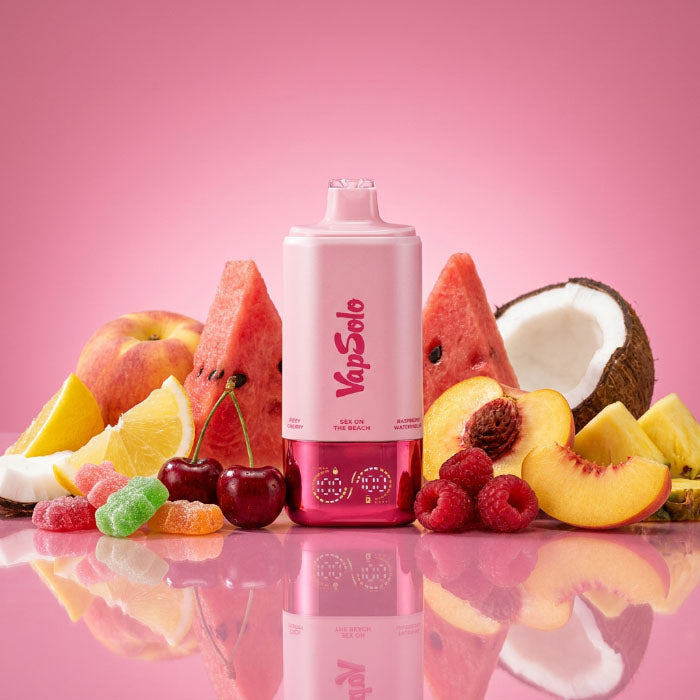 VapSolo 180K 6in1 Sixer – Sex On The Beach & Raspberry Watermelon & Happy Ranch & Lemon Peach & Pink Lemonade & Fizz Cherry 5%